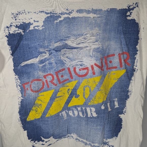 Gildan Tag Foreigner band world tour 2011 rock and roll t-shirt size mens Medium - Picture 2 of 5